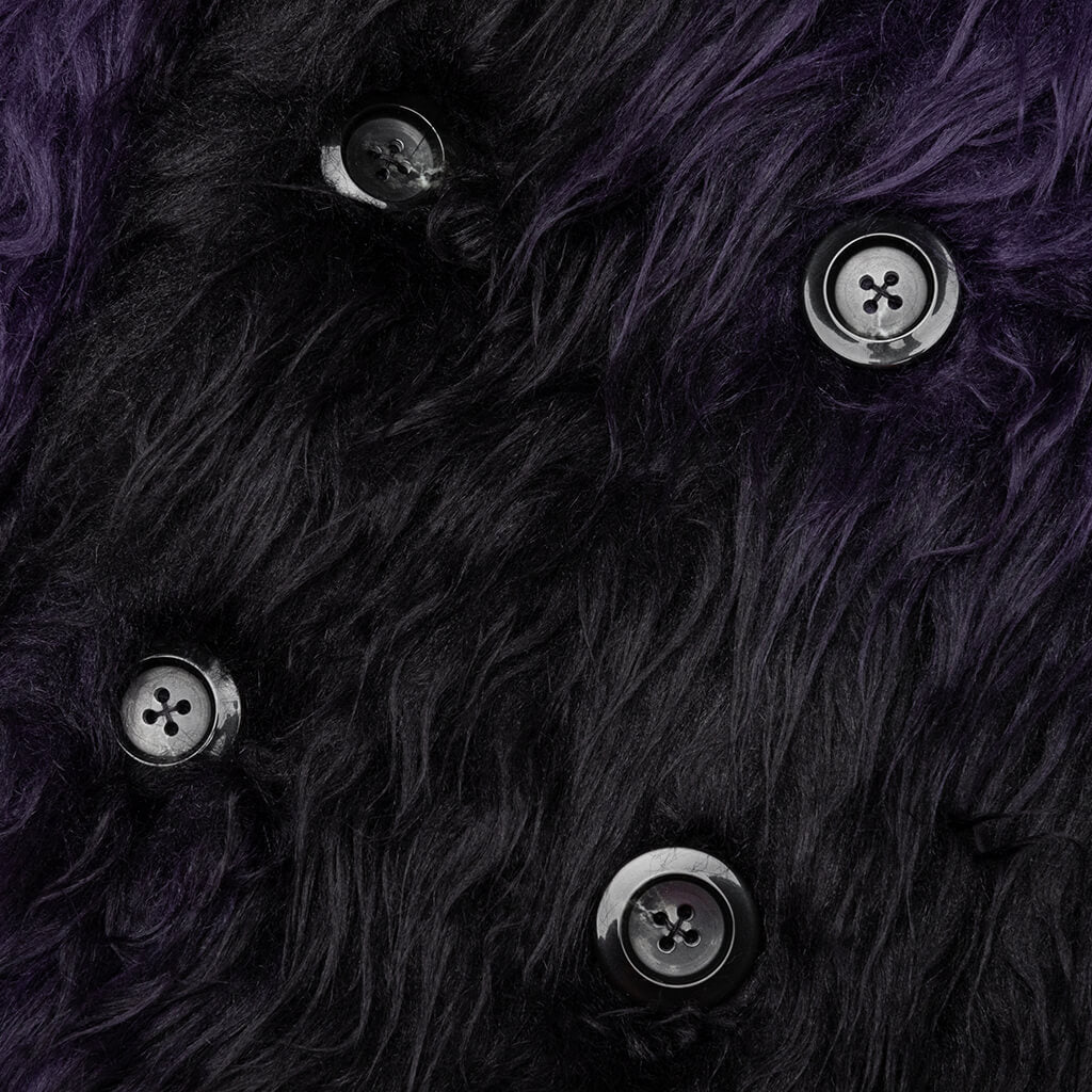 Pea Coat Acrylic Fur/Blurred Dot - Black – Feature