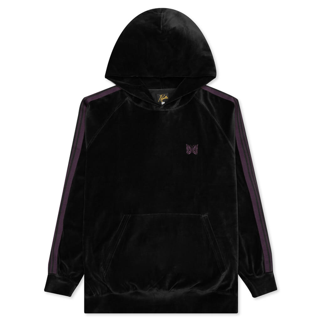 Velour Track Hoodie - Black – Feature