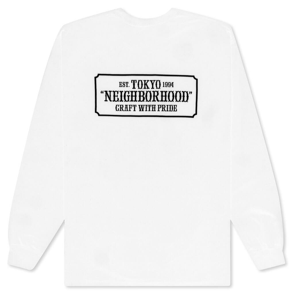 Bar & Shield L/S C-Tee - White – Feature