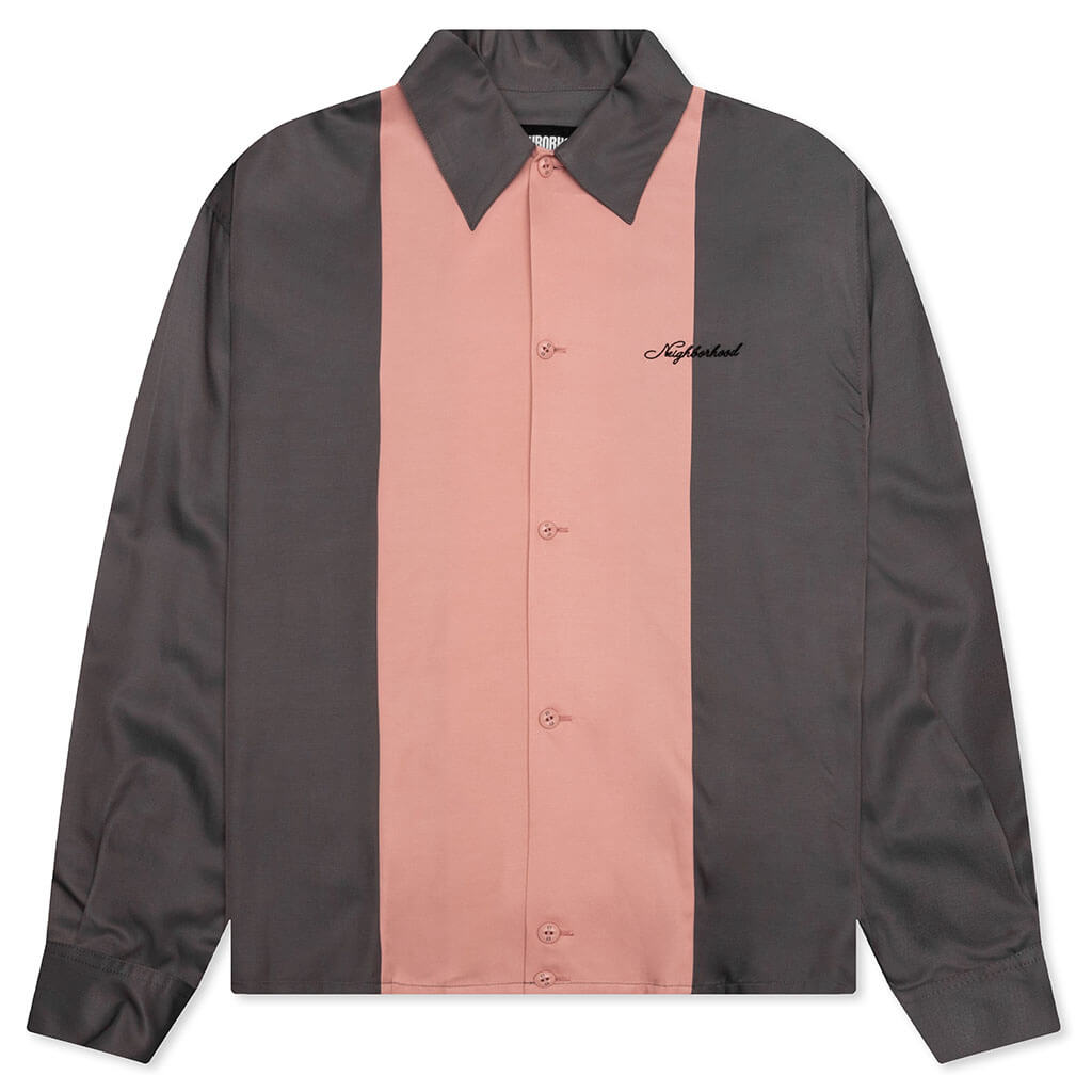 Bi Color Rayon L/S Shirt - Grey – Feature
