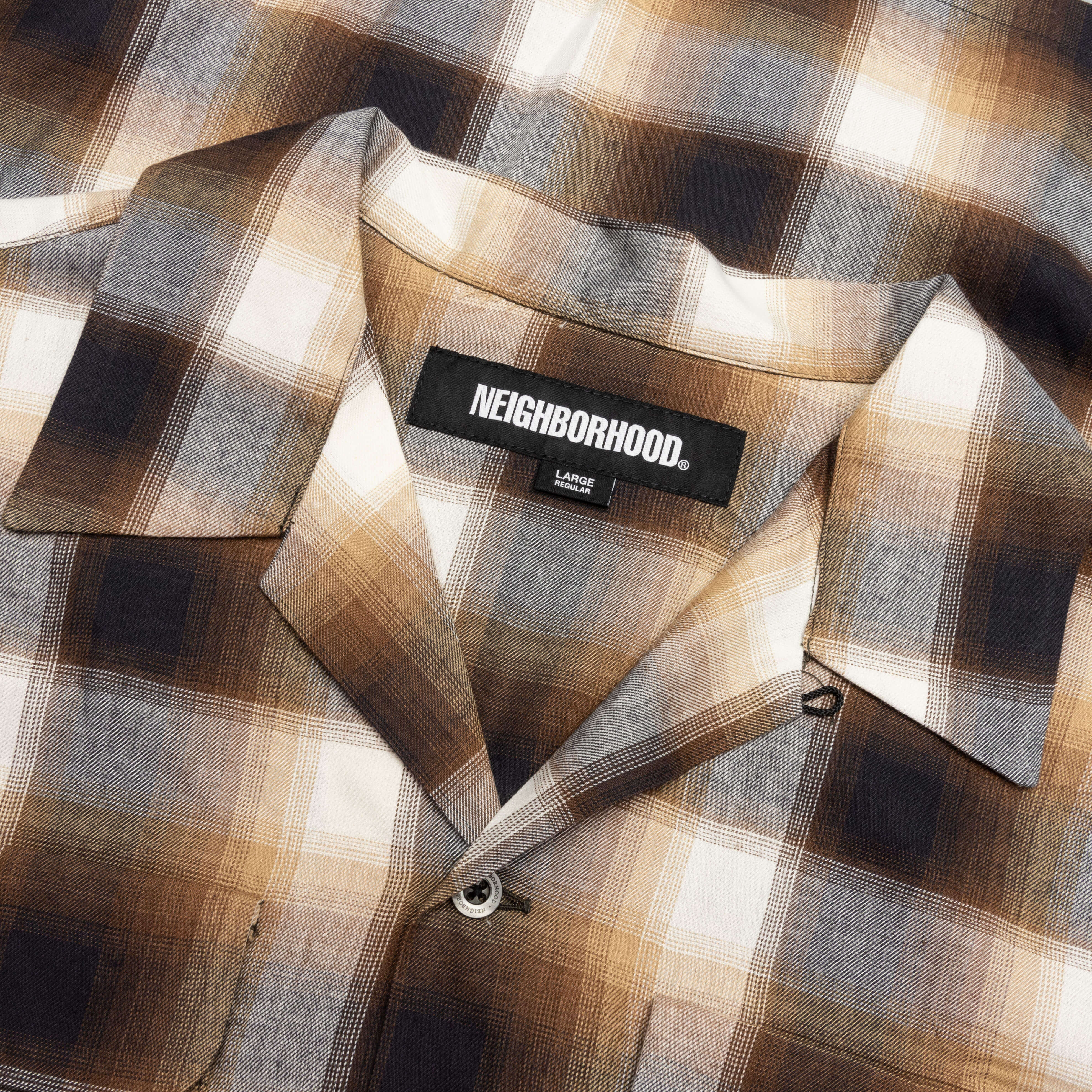 トップス NEIGHBORHOOD 23SS BLOCK OMBRE SHIRT LS Blockombre L/S Shirt - Brown – Feature