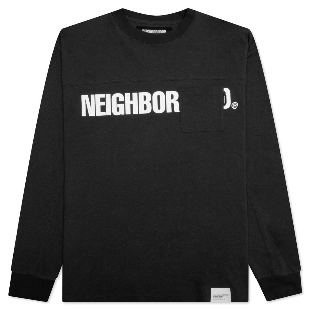 新品 2023SS ネイバーフッド LOGO PRINT CREWNECK LS-