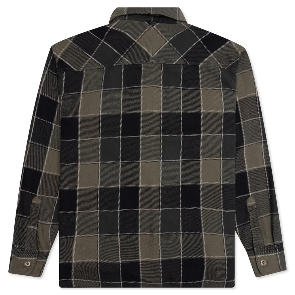 Nel Check / C-Shirt . LS - Khaki