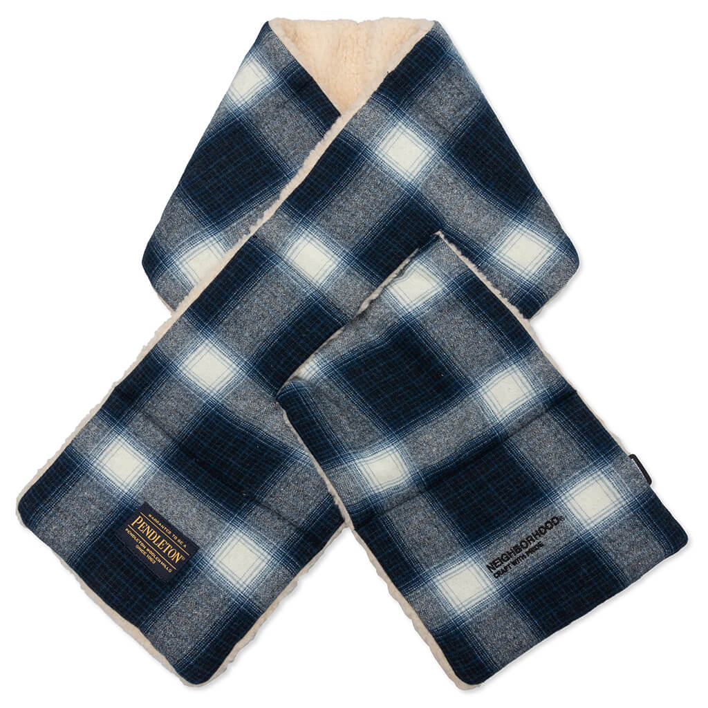 NEIGHBORHOOD PENDLETON CHECK BOA BLUE-