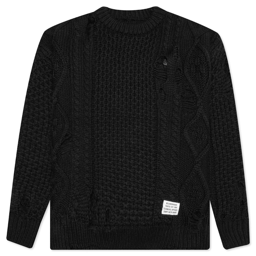 Savage Cable Sweater AW Knit - Black