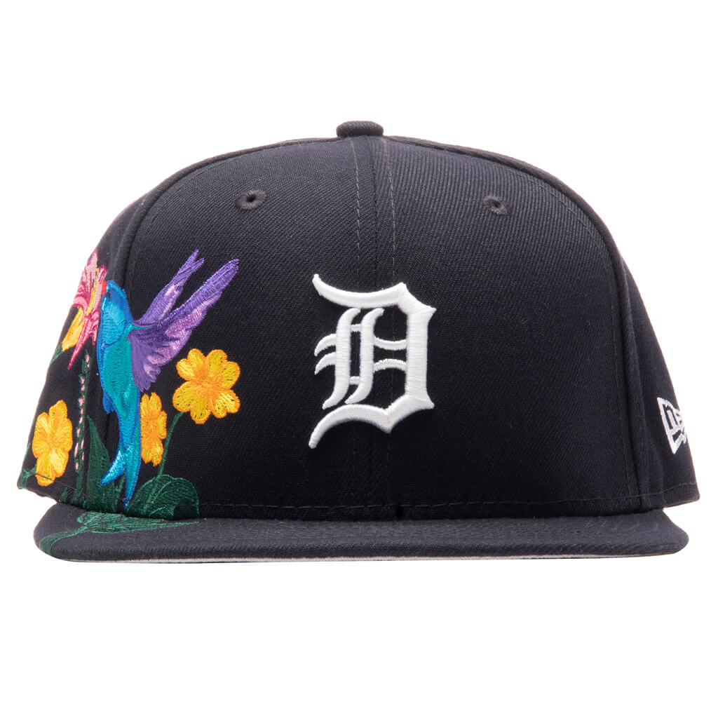 Men's Detroit Tigers New Era Black Floral Morning 59FIFTY Fitted Hat