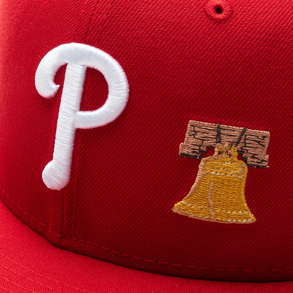 Shop New Era 59Fifty Philadelphia Phillies Fitted Hat 60185138 red