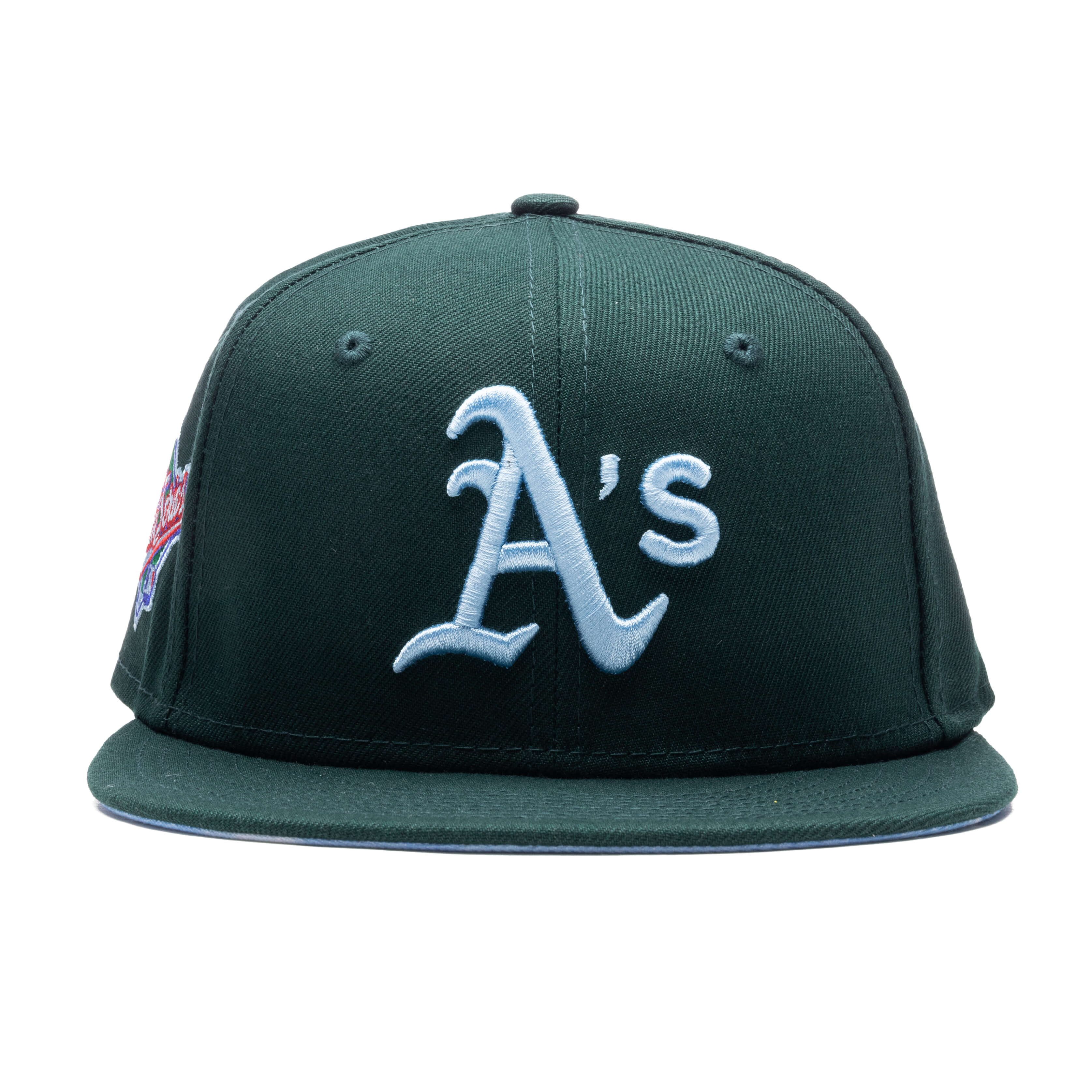 Shop New Era 59Fifty Oakland Athletics Cloud Under Fitted Hat 60243792  green