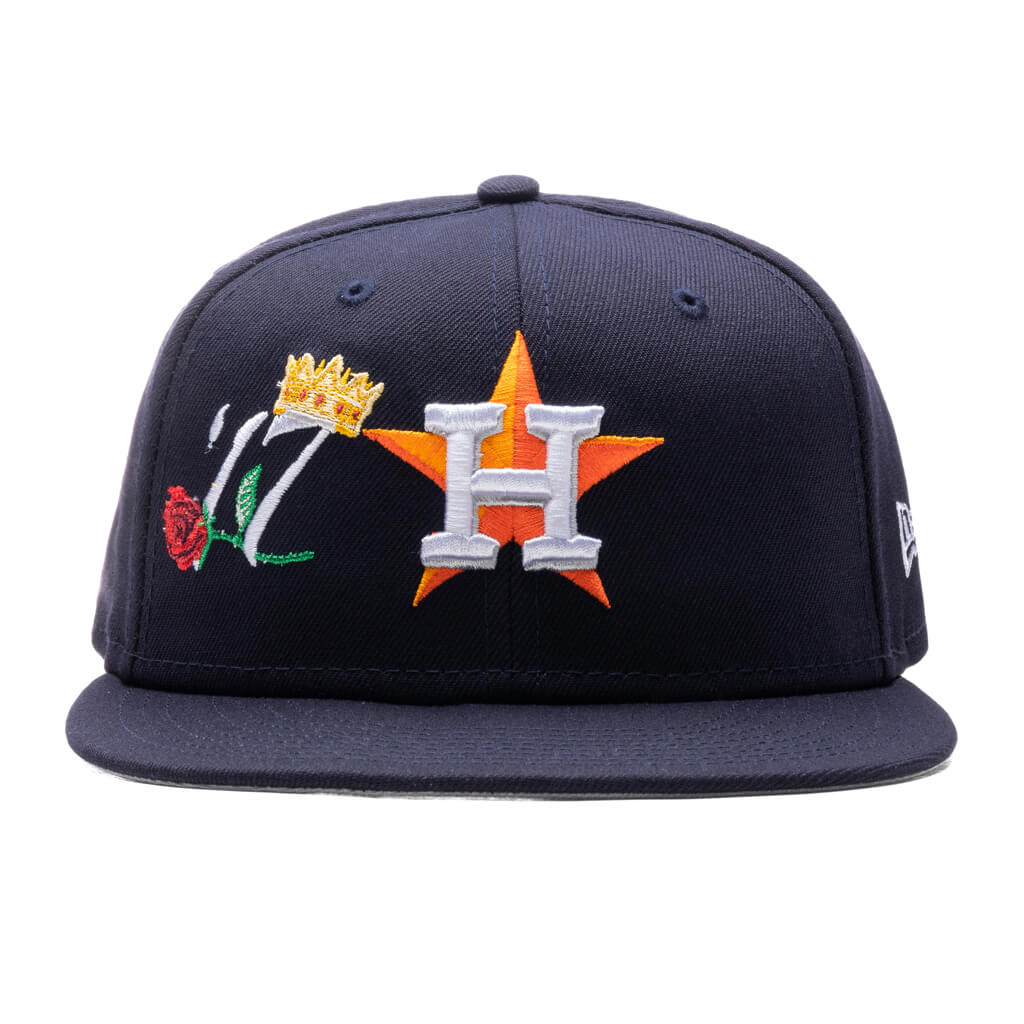 Houston Astros World Series Champions 2022 New Era 59Fifty Fitted Hat  (Chrome White Black Olive Under Brim) in 2023