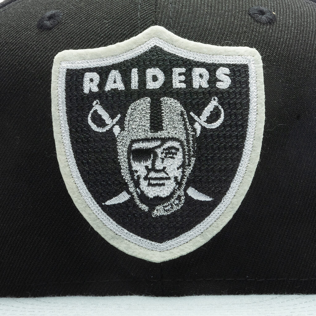 New Era 59FIFTY Las Vegas Raiders Letterman Fitted Hat in Black | Size 7 5/8 | 60296451