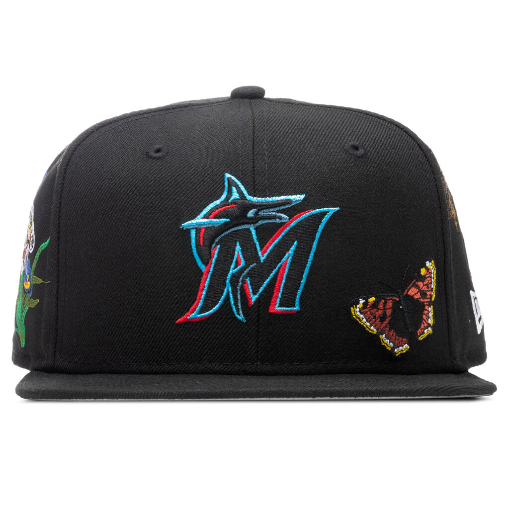 New Era Miami Marlins MLB Olive 59FIFTY Fitted Hat