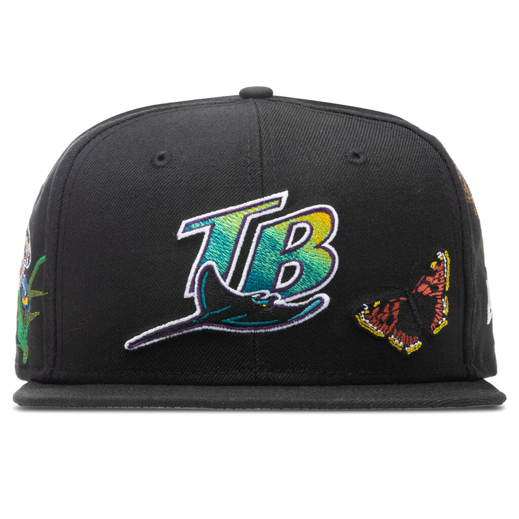 New Era Tampa Bay Rays Upside Down 59FIFTY Fitted Hat Black