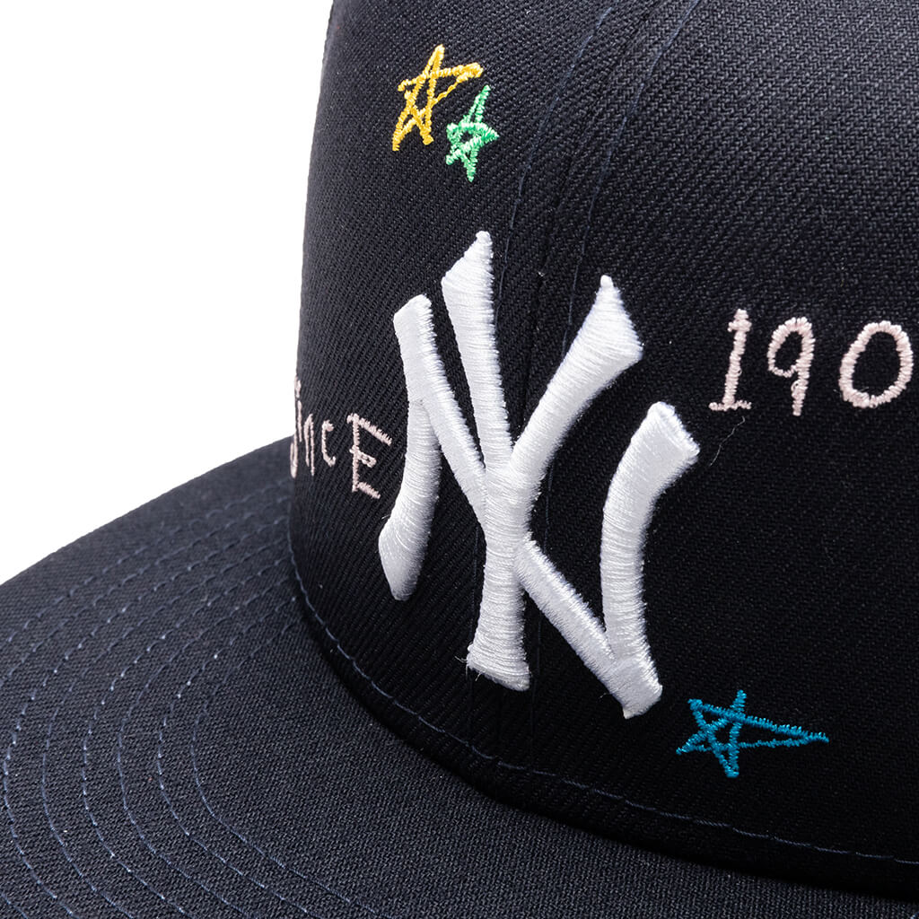 Royal Blue New York Mets Scribble New Era 59Fifty Fitted