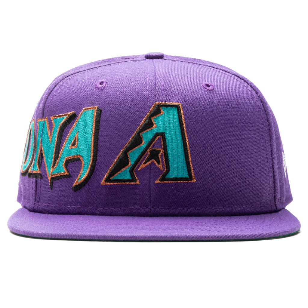 New Era Men's White/purple Arizona Diamondbacks Optic 59fifty Fitted Hat, Fan Shop