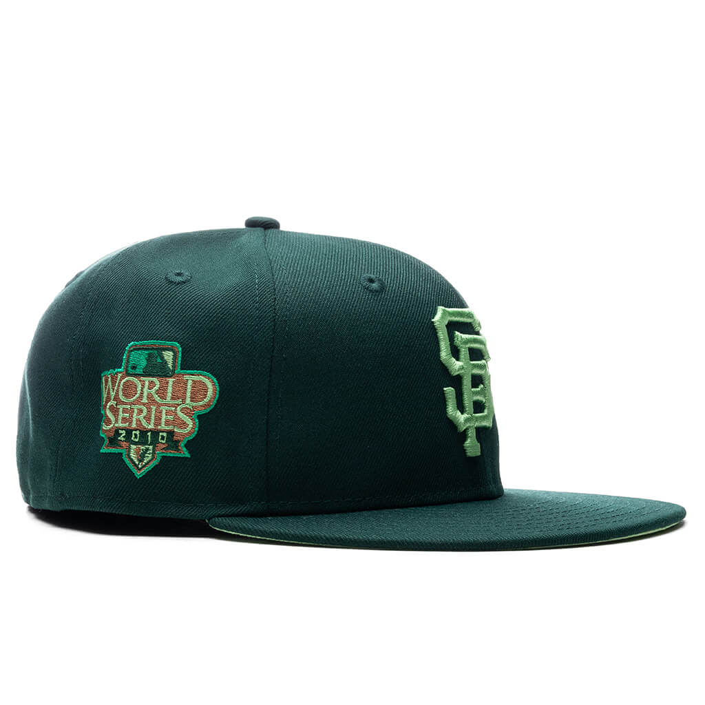 Black San Francisco Giants Gray Bottom 2010 World Series Side Patch New Era 59FIFTY Fitted 8