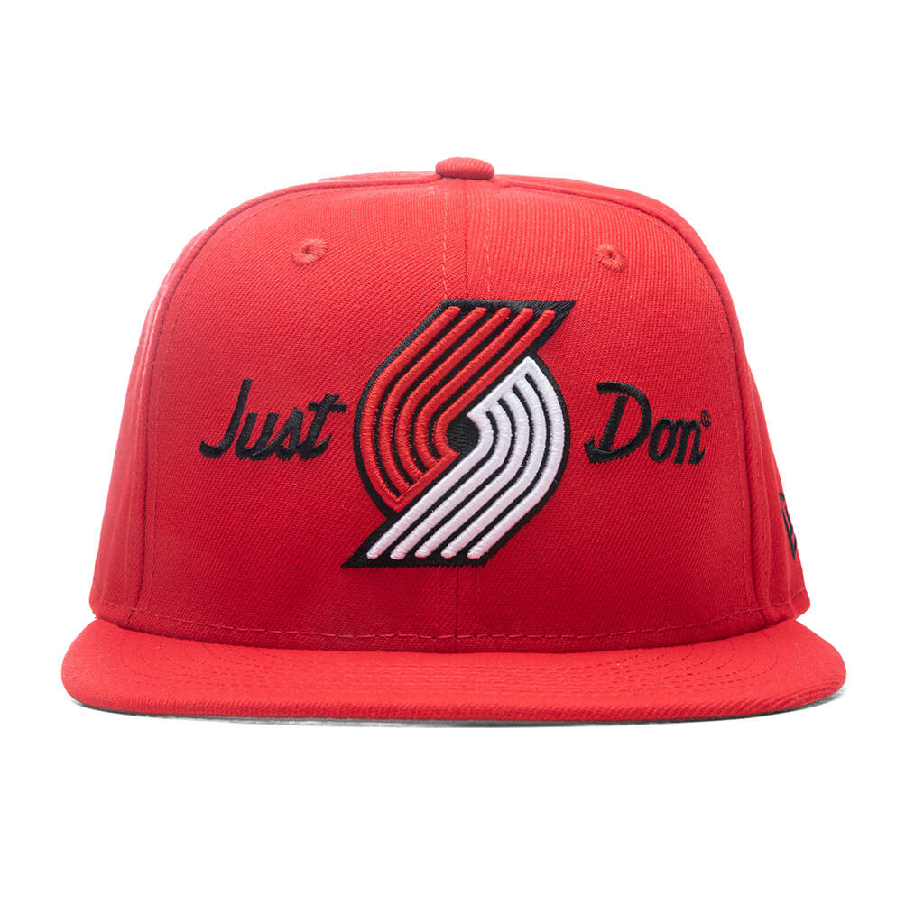Portland Trail Blazers x Just Don 59FIFTY Fitted Hat, Red - Size: 7 1/2, by New Era