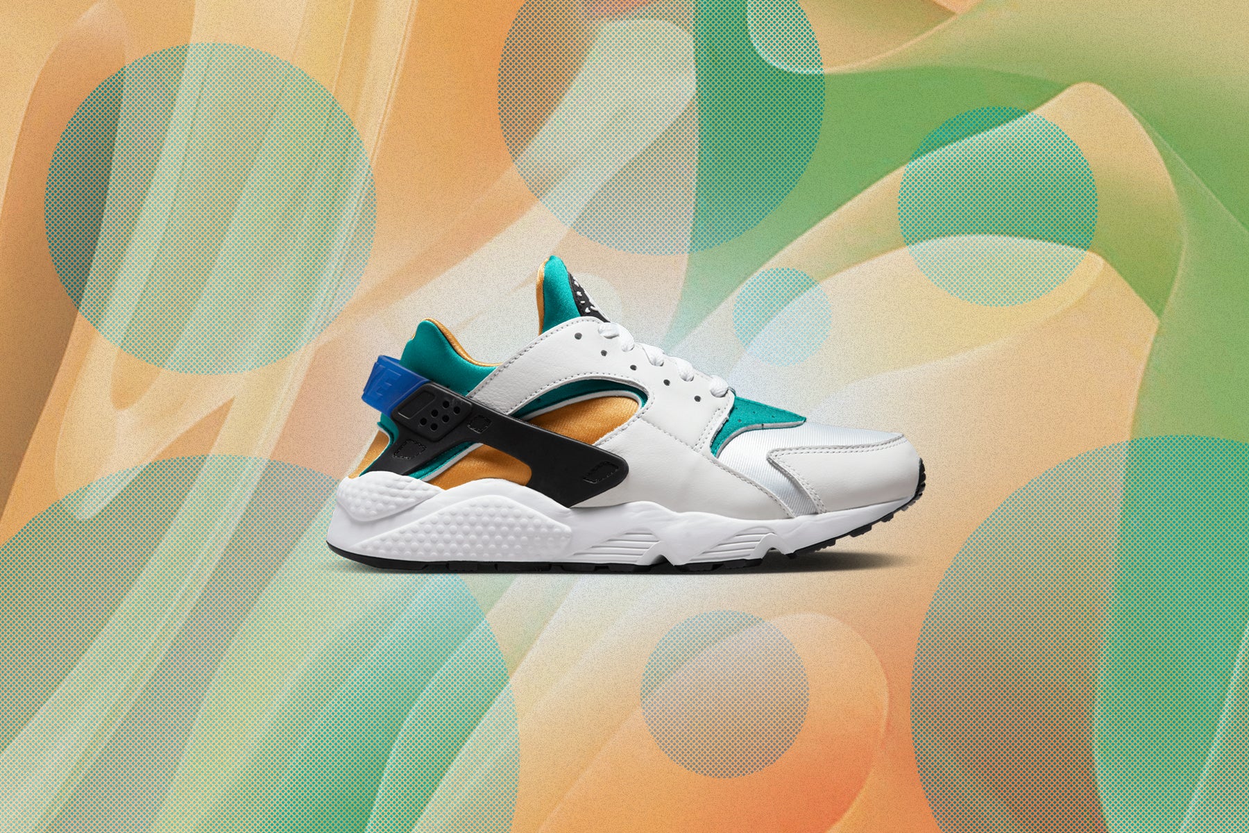 Air Huarache White/Blue/Emerald