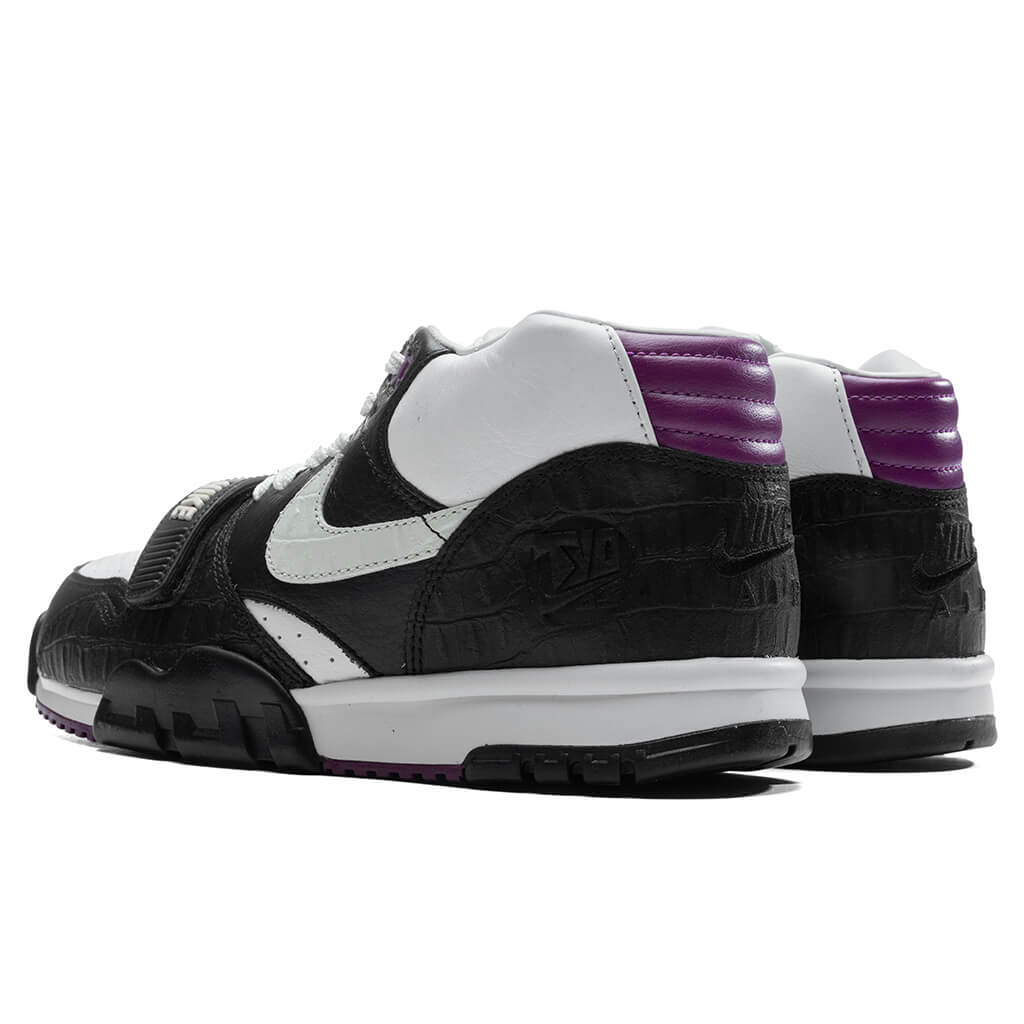 Nike air trainer white black sale purple