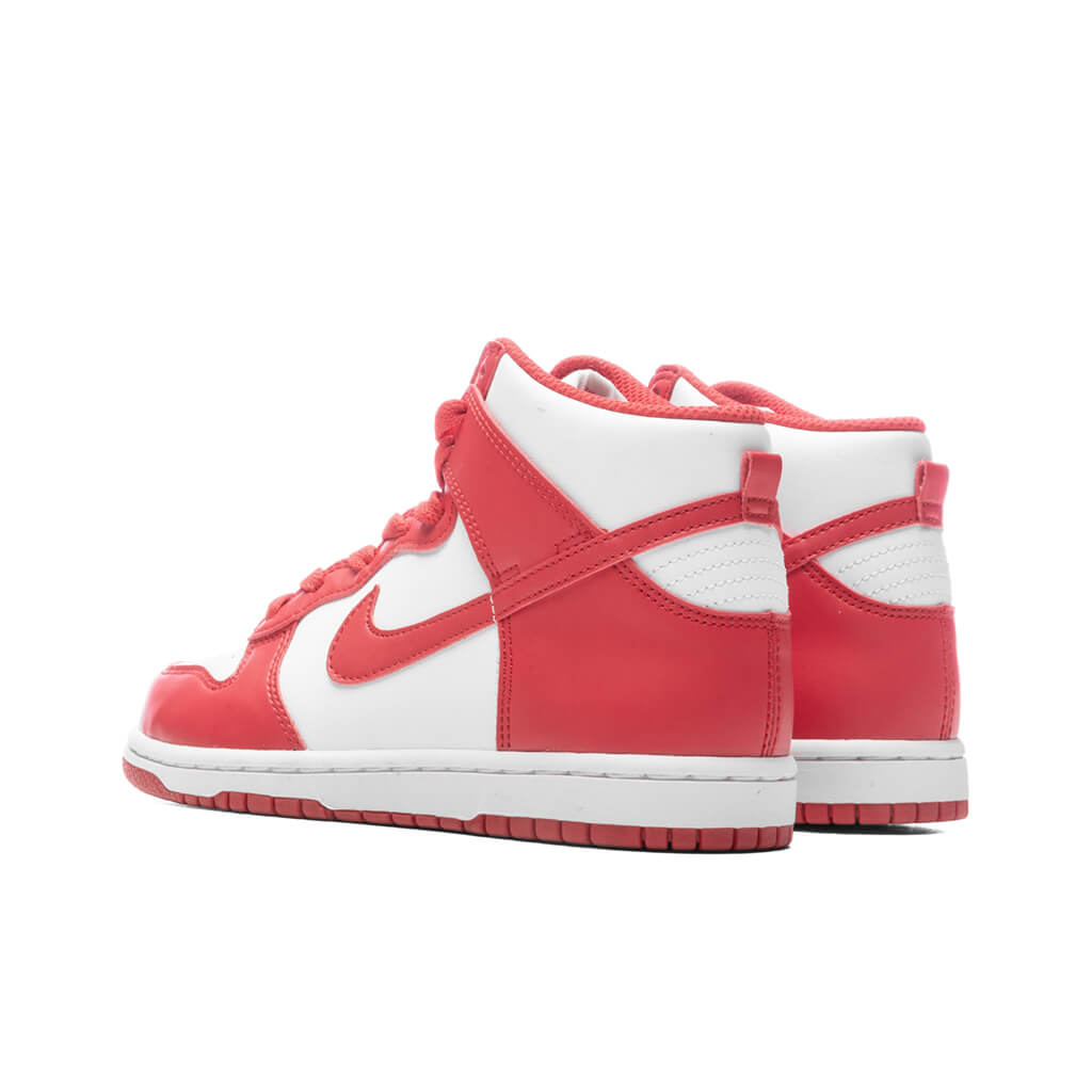 Nike GS Dunk High - White / University Red 5Y