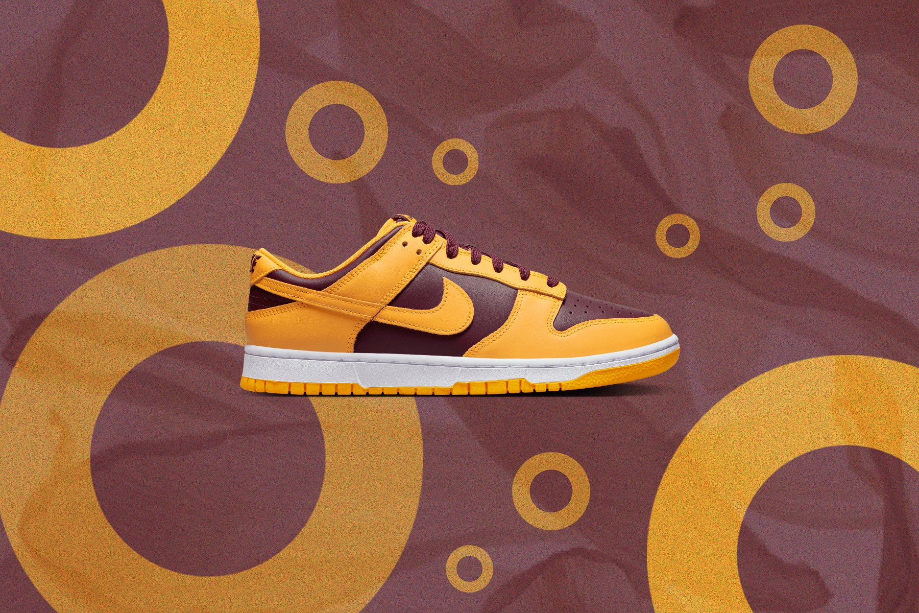 Dunk Retro Low 'Arizona State' University Gold/White – Feature