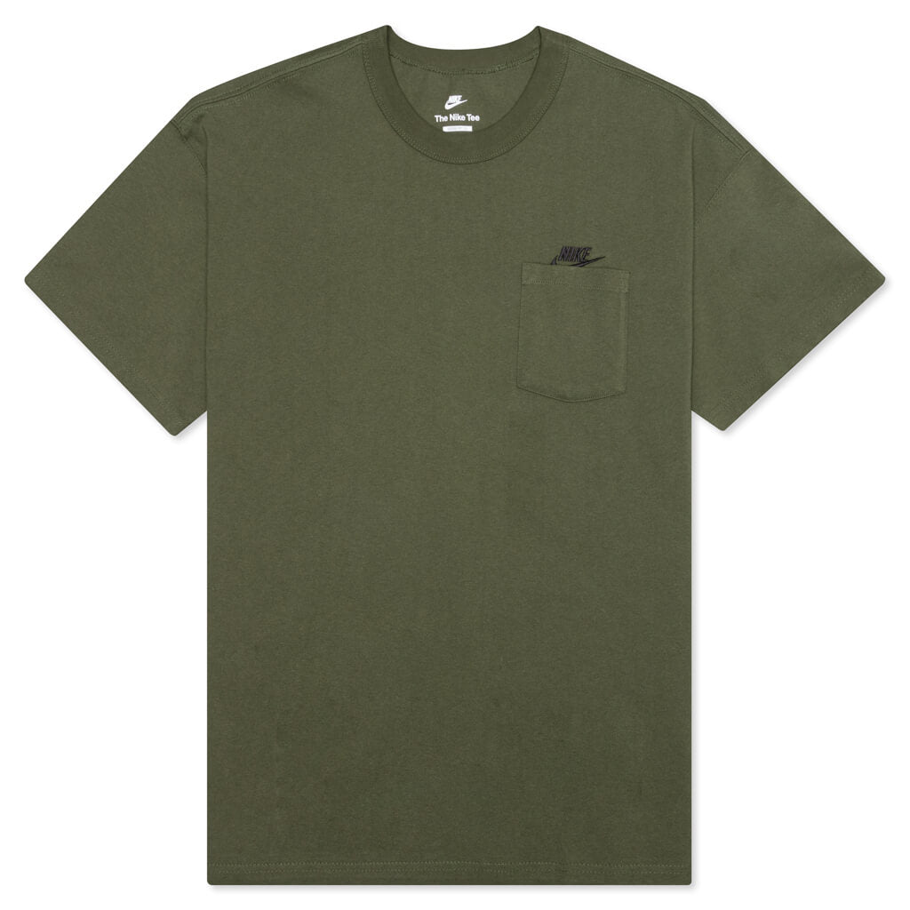 Premium Sportswear Essential Pocket T-Shirt Rough Green/Black