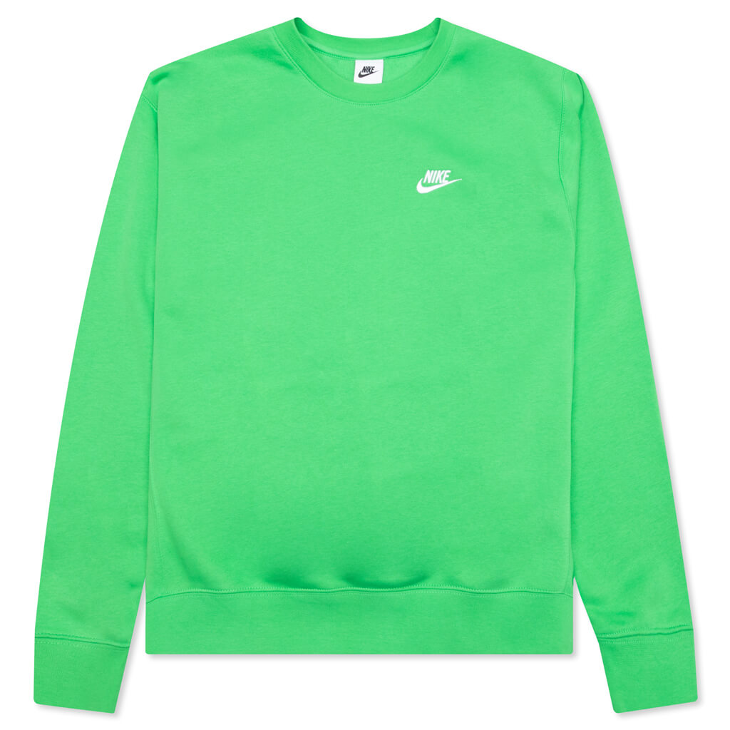 Nike Lime Green Crew Neck Sweatshirt Green Nike Crop Sweatshirt
