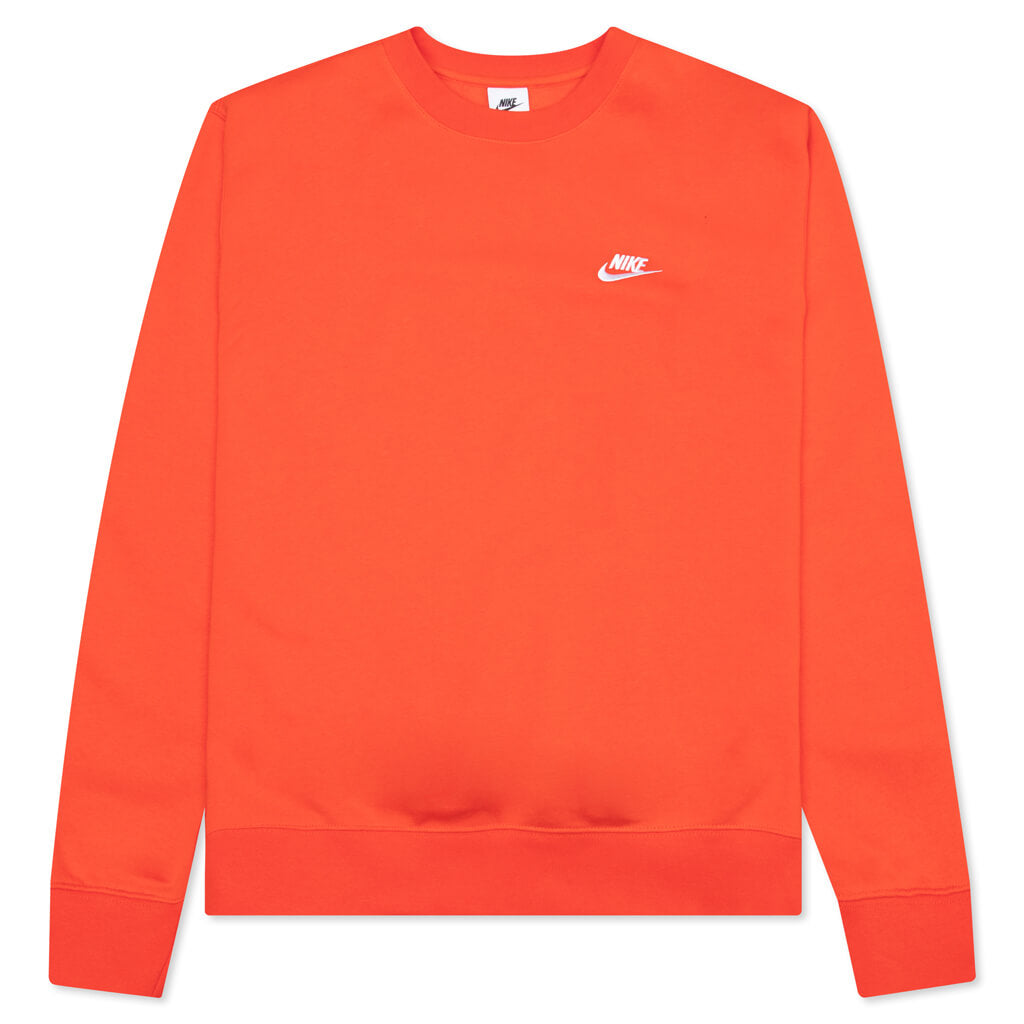 Sportswear Club Fleece Crew - Team Orange/White â Feature