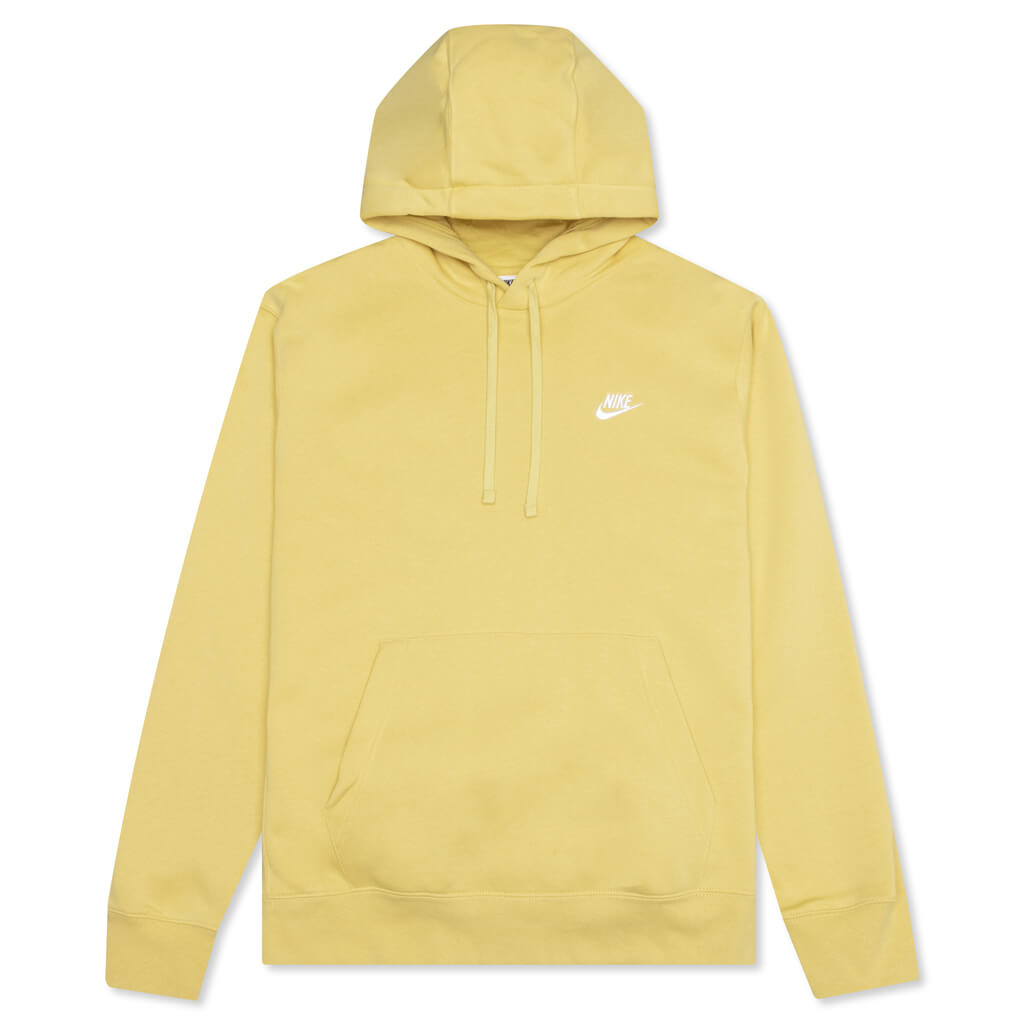 Sportswear Club Fleece Pullover Hoodie Saturn Gold/White