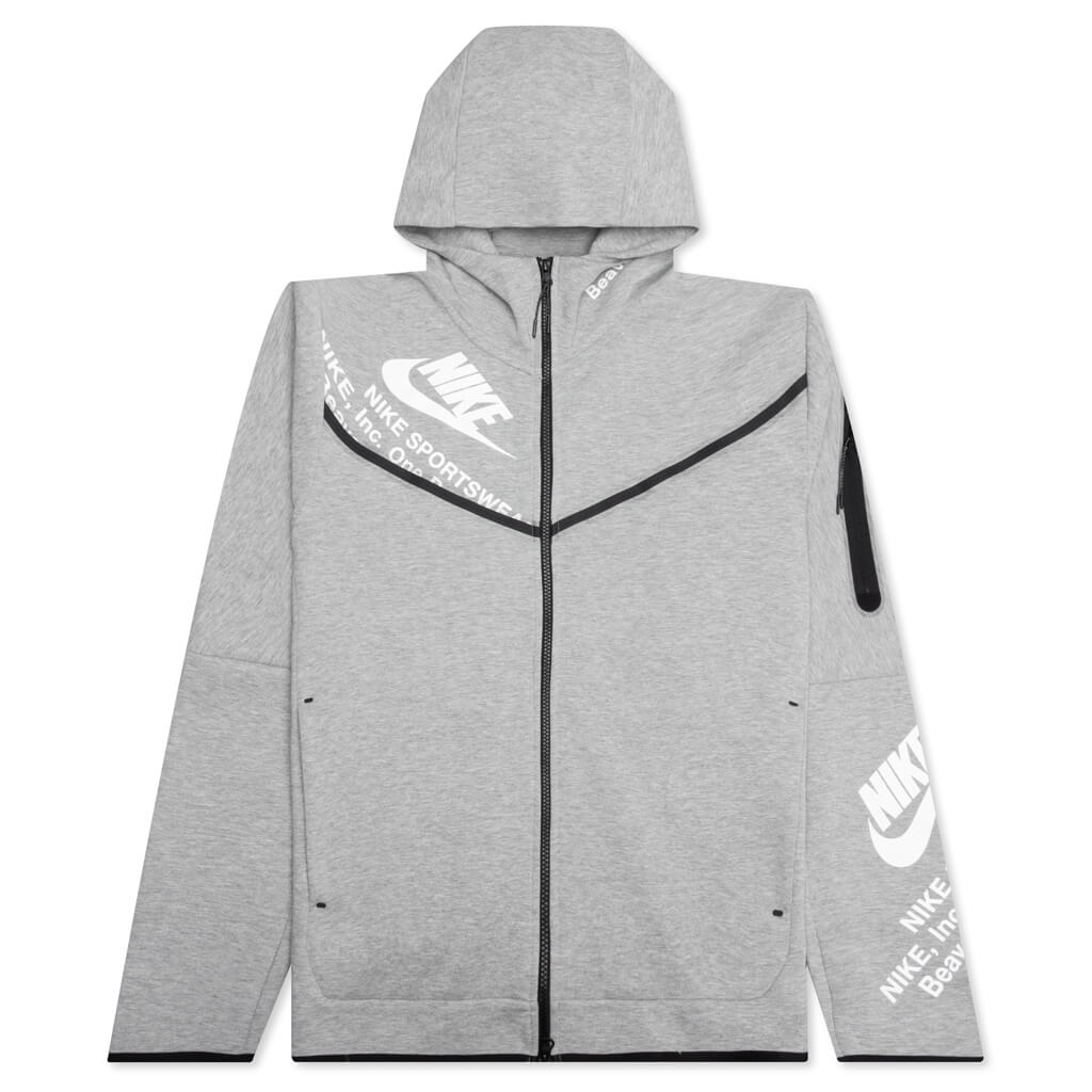 Sportswear Tech Fleece Full Zip Hoodie Dark Grey Heather/White