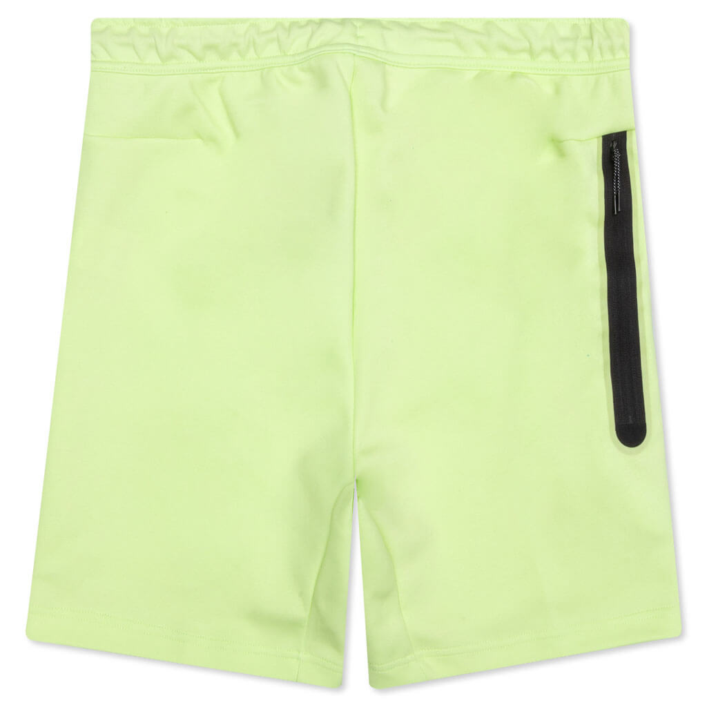 lime green nike fleece shorts
