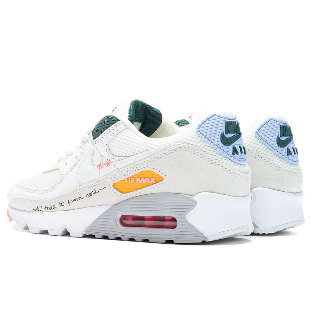Air Max 90 Women's - Summit White/Pro Green â Feature