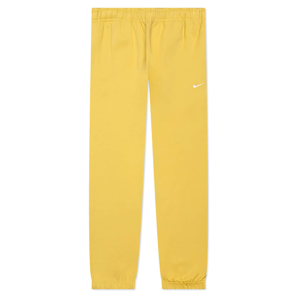 Women's Solo Swoosh Fleece Pants Yellow – Feature