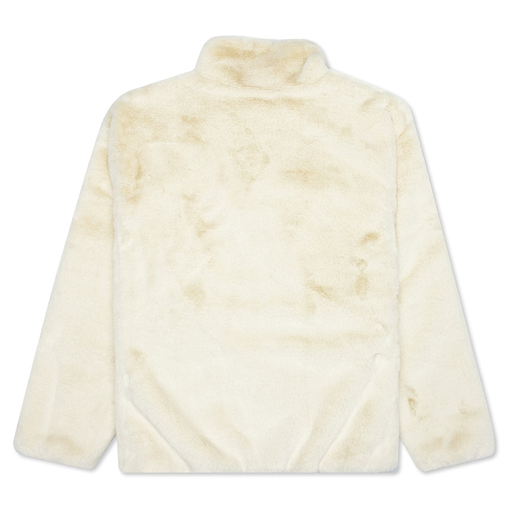 Women's Sportswear Faux Fur Jacket - Fossil/Black â Feature