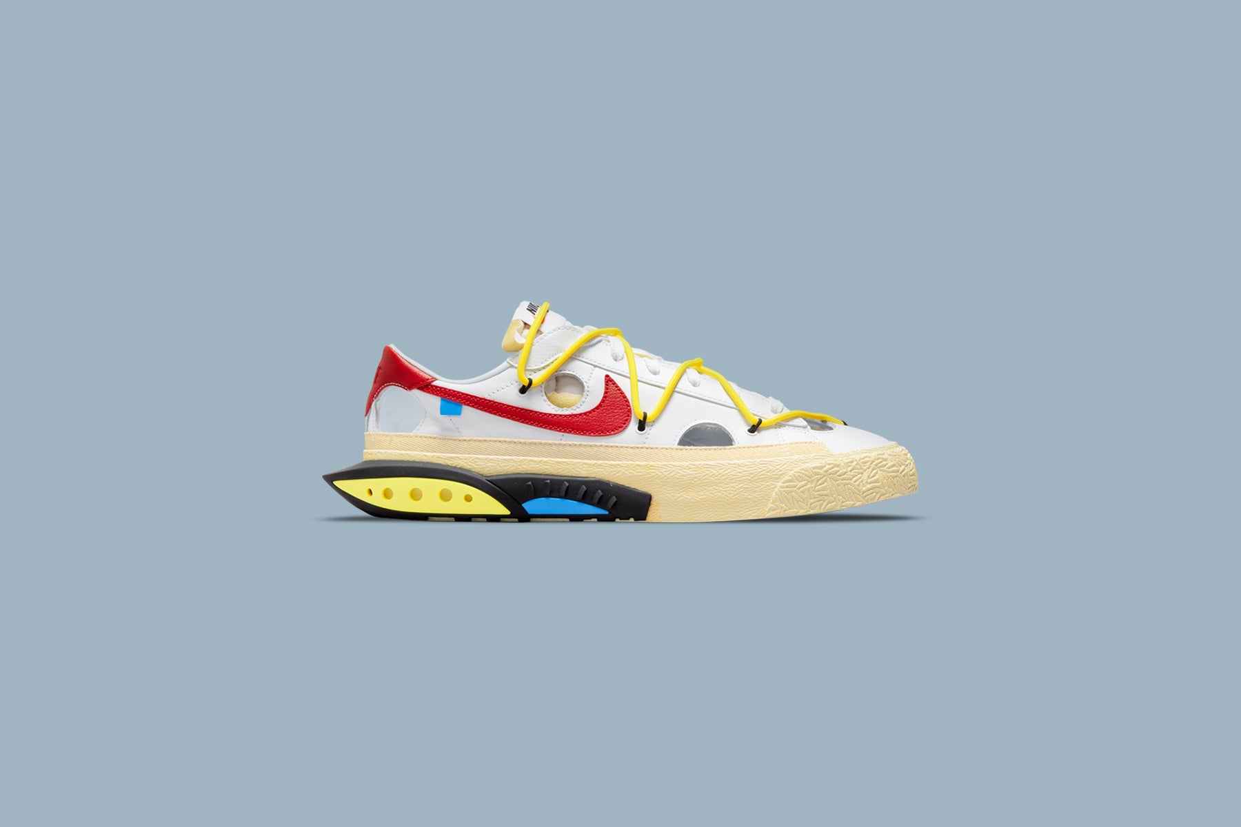 Off-White Nike Blazer Low White Yellow Red Release Info