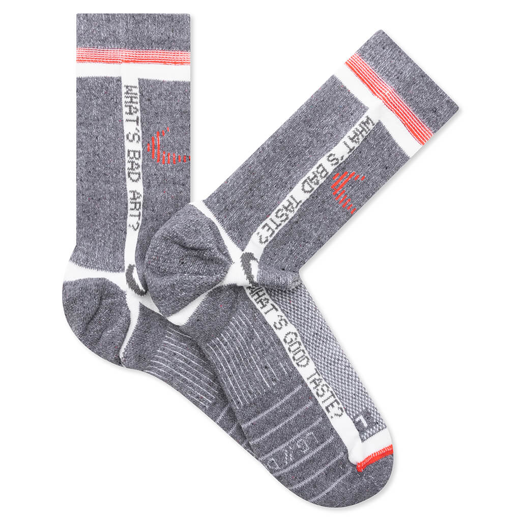 Nike x Off-White Socks - Grey/Total Crimson Feature