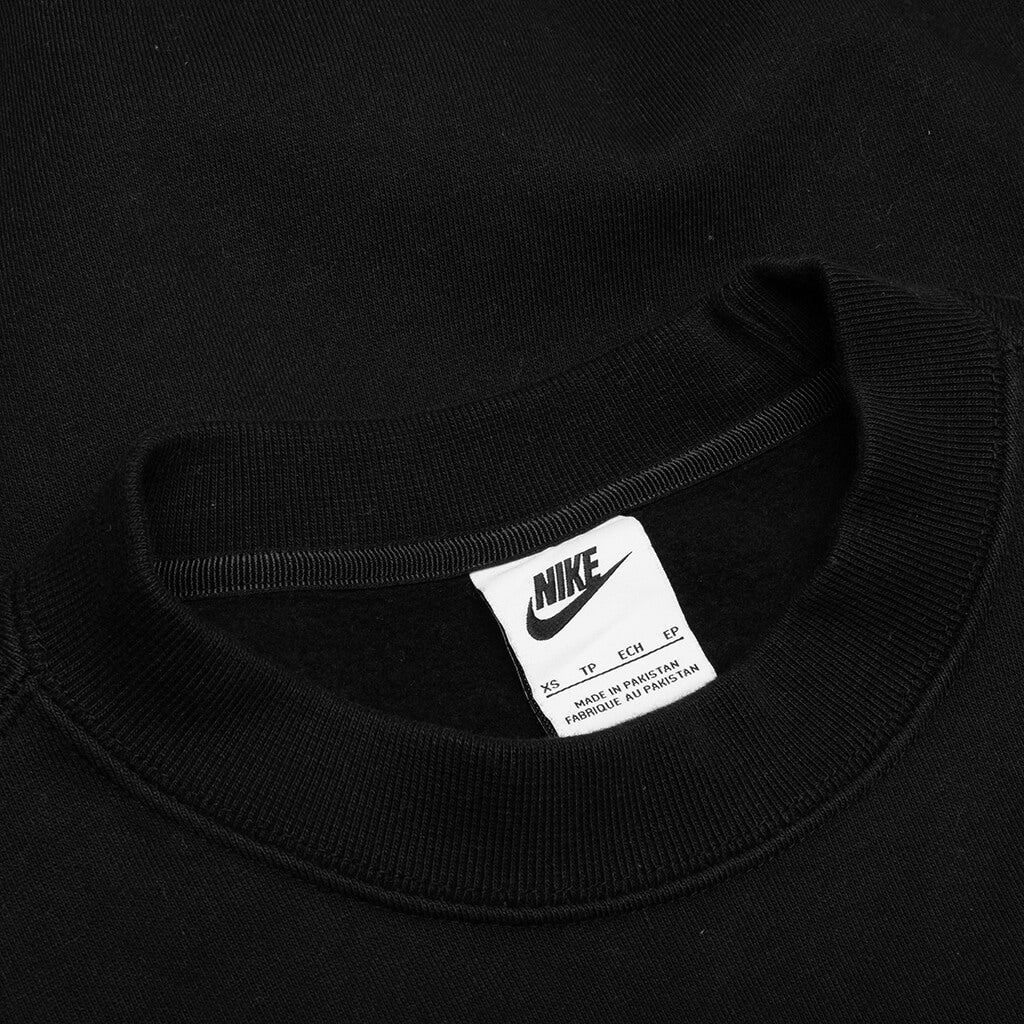 Nike x Stussy Washed Fleece Crew Neck - Black/Black/Sail
