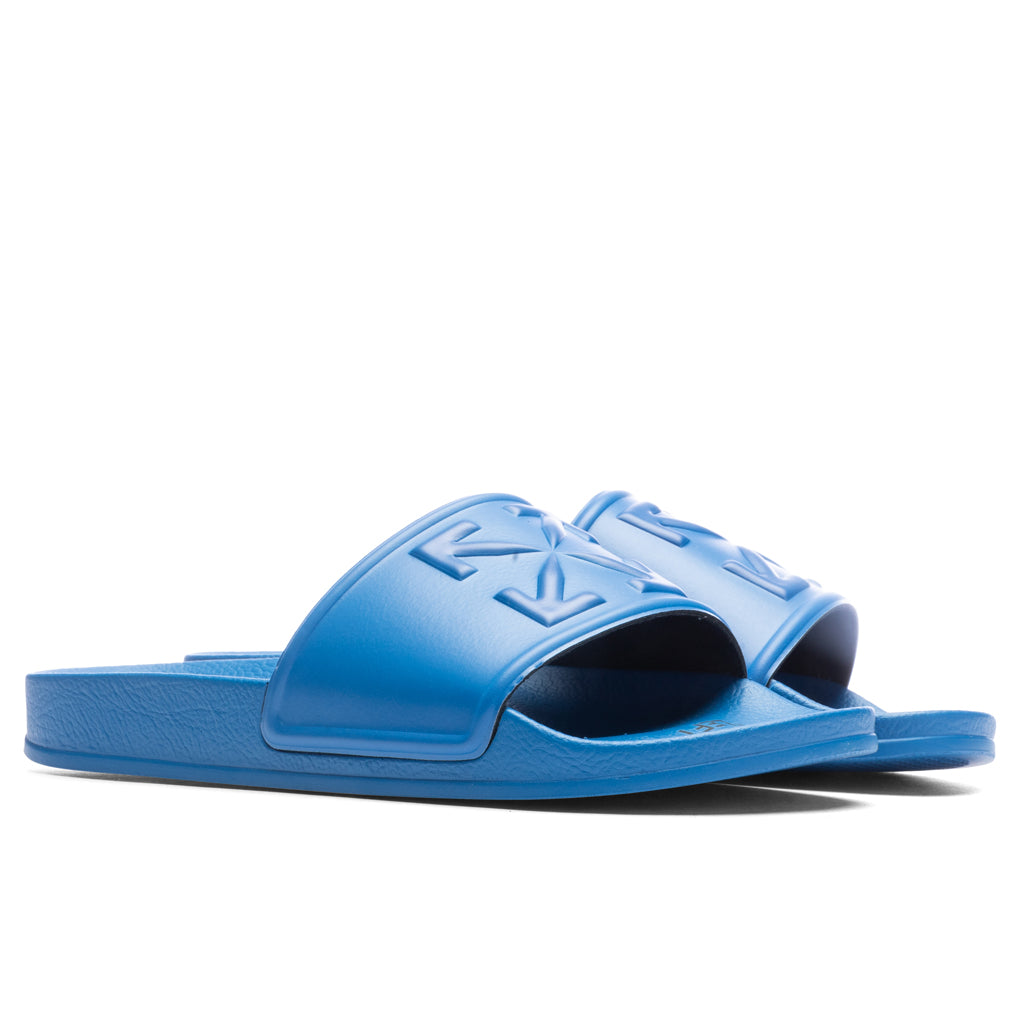 Off-white Arrow Rubber Slide Sandals In Blue/blue