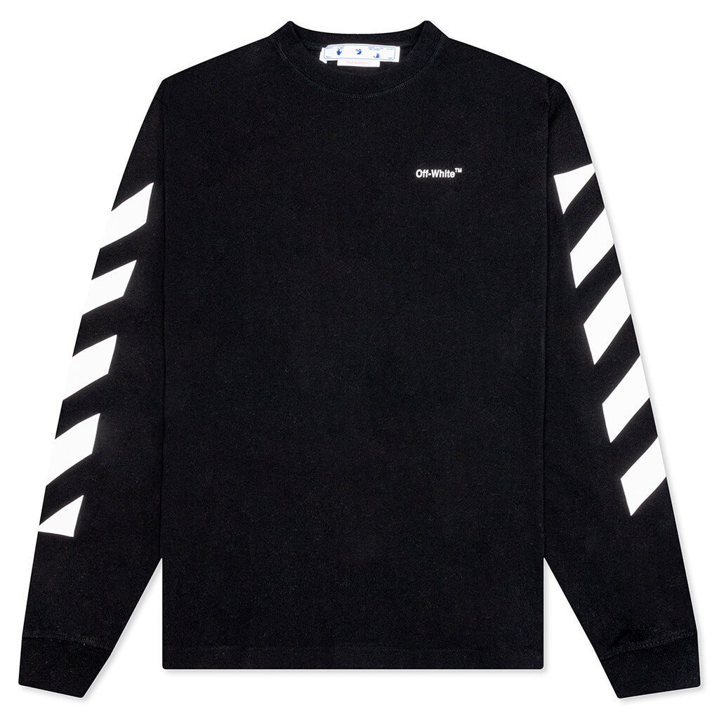 Diag Helvetica Skate L/S Tee - Black/White