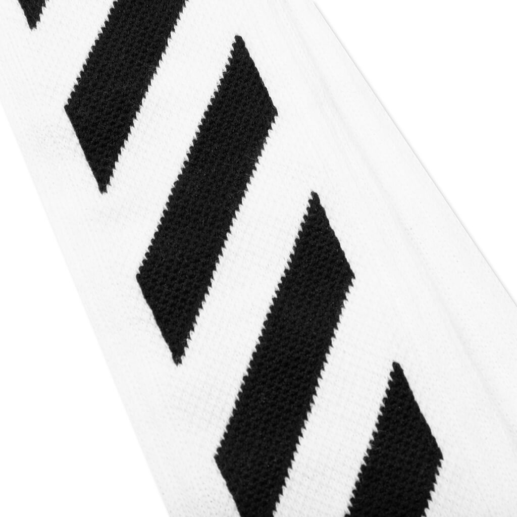 Diag Mid Length Socks White/Black – Feature