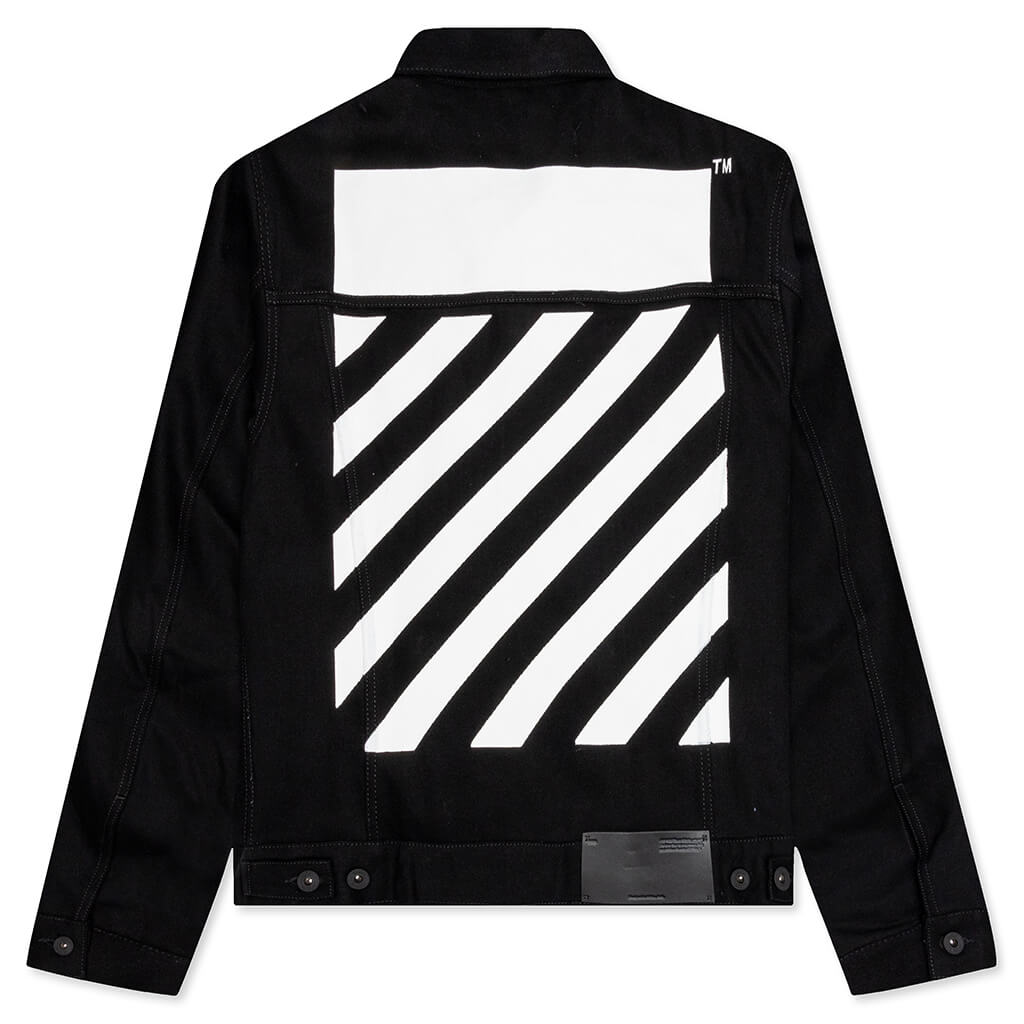 Off-White c/o Virgil Abloh Blue Collar Leather Jacket in Black for