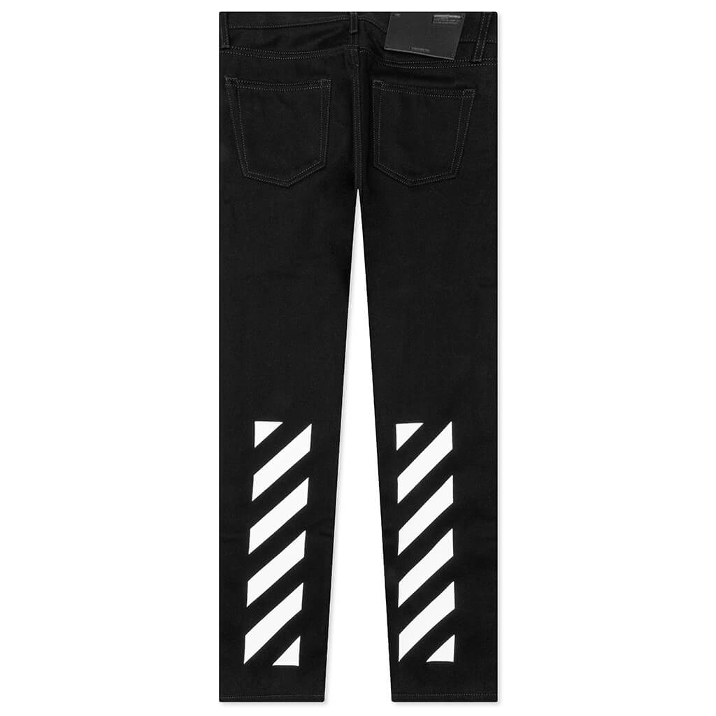 NWT OFF WHITE c/o VIRGIL ABLOH Black Chino Pants DS Blue Logo Size 36 $635  !!