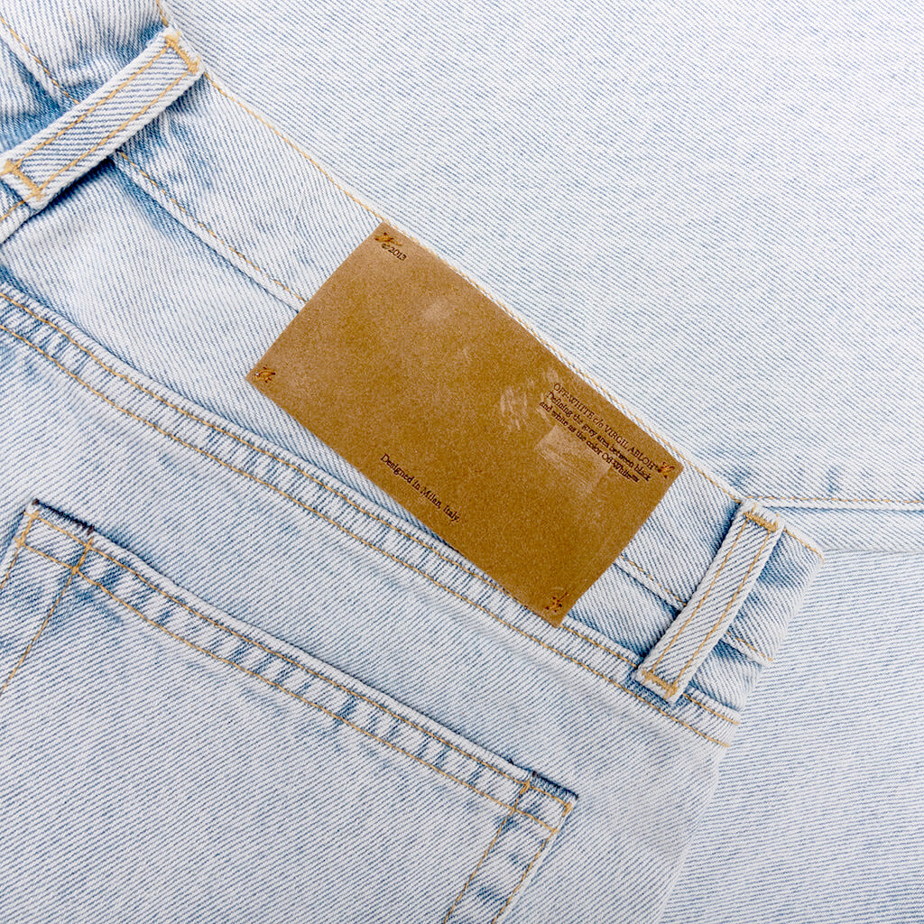 Off-white c/o Virgil Abloh men's light blue jeans Review - SS17 DIAG SKINNY  5 POCKETS 