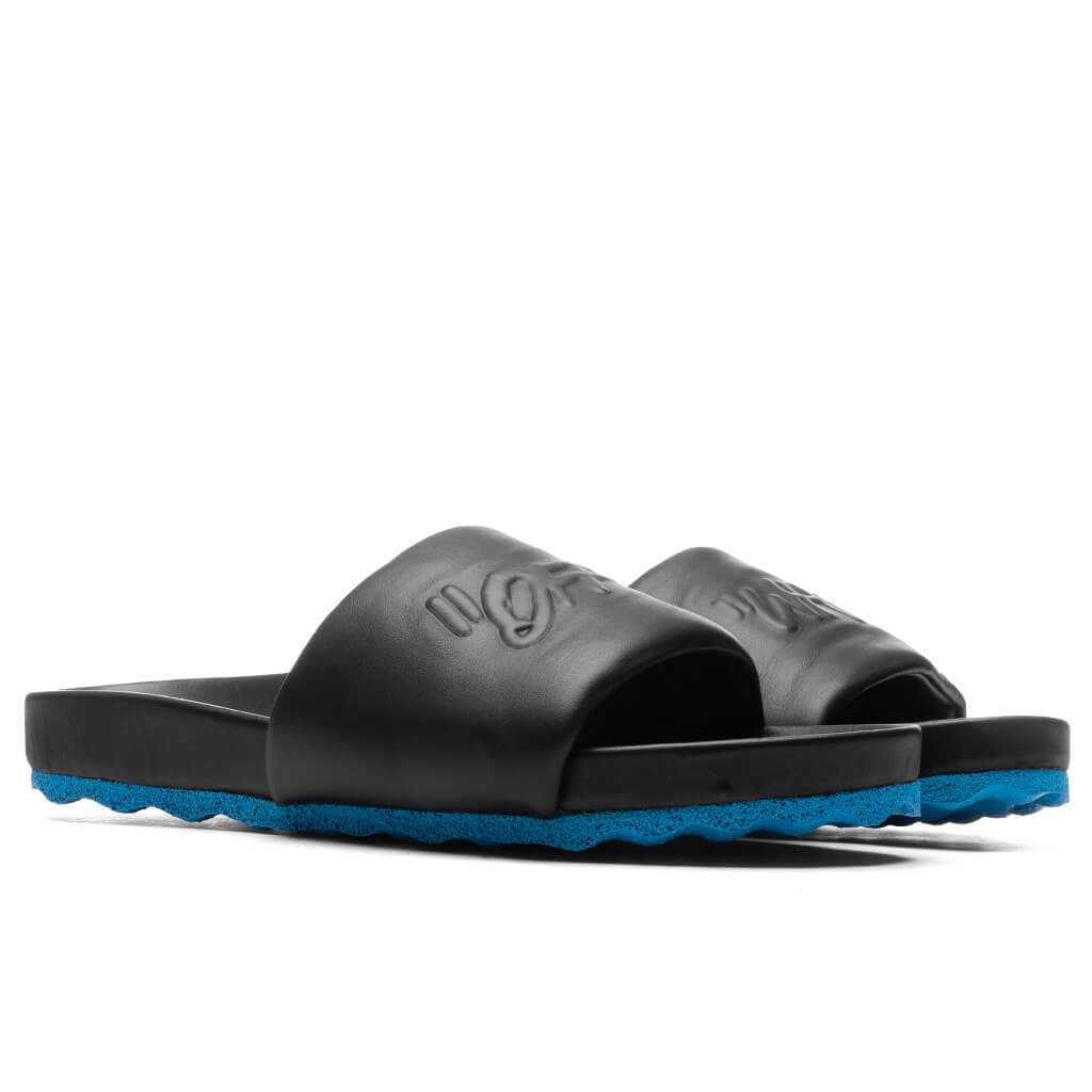 Leather Slider - Black/Blue – Feature display picture 3