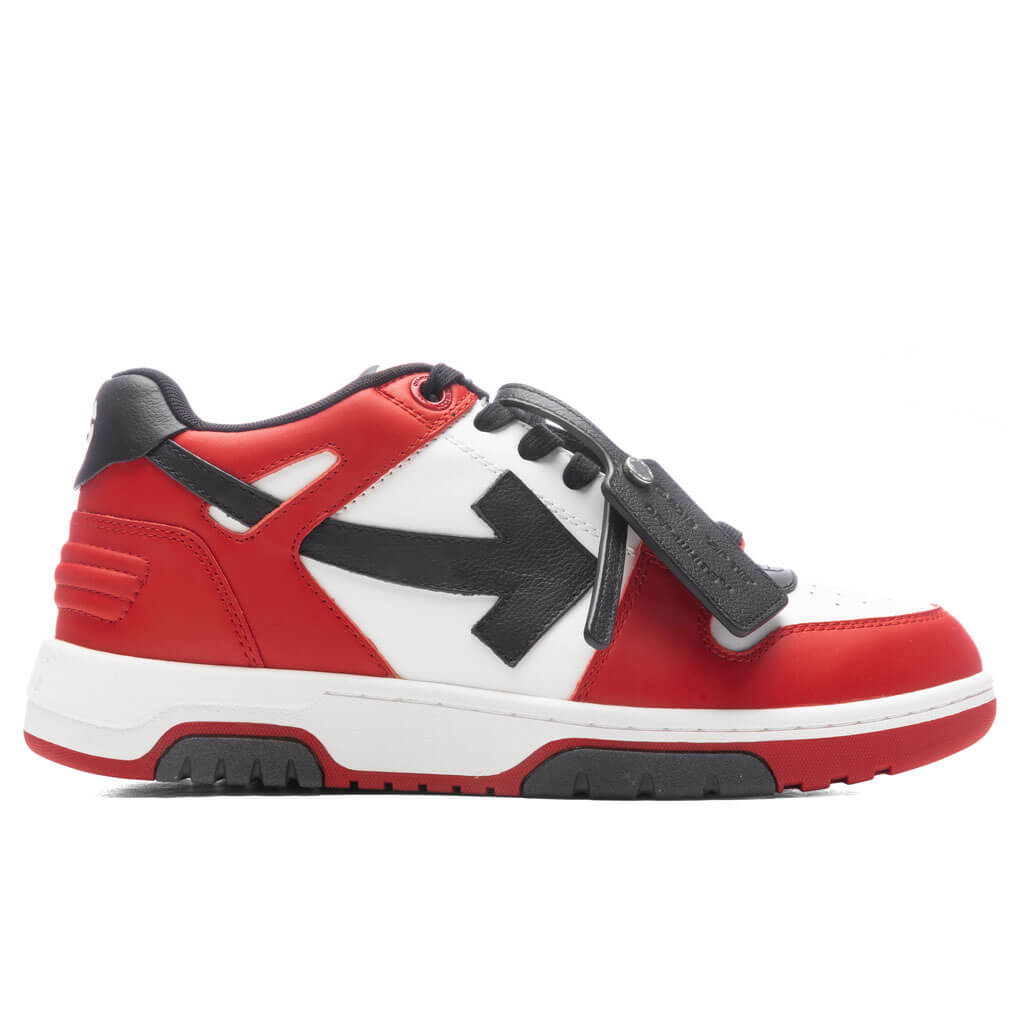 Off-White - Out of Office Calf Leather Sneakers, Men, Red