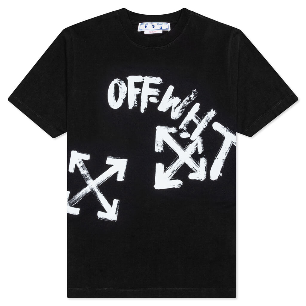 Paint Script Over Skate S/S Tee Black/White Feature