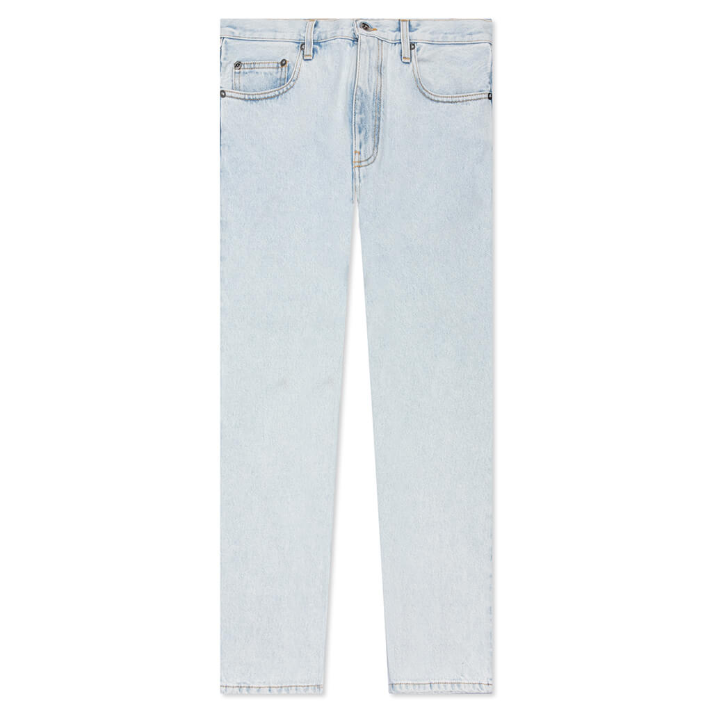 NWT OFF-WHITE Virgil Abloh Blue Light Wash Skinny Denim Jeans Size 28