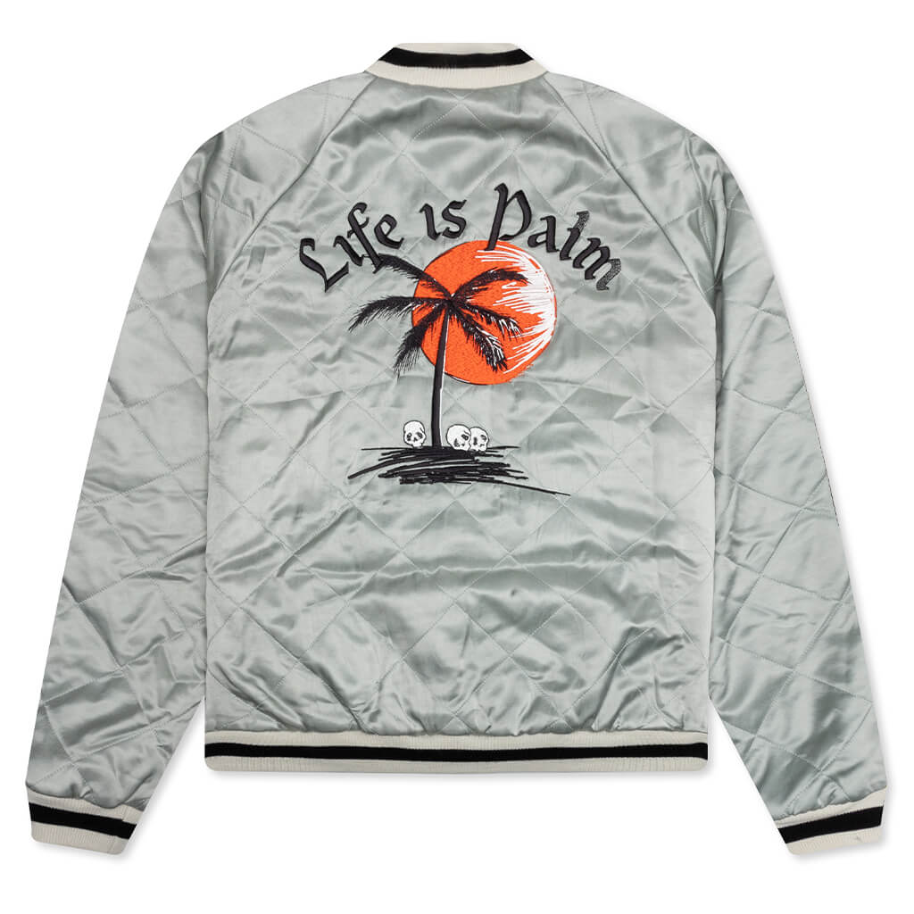 【美品】パームエンジェルス Life is Palm スーベニアジャケット M Life Is Palm Souvenir Jacket - Grey/Black – Feature