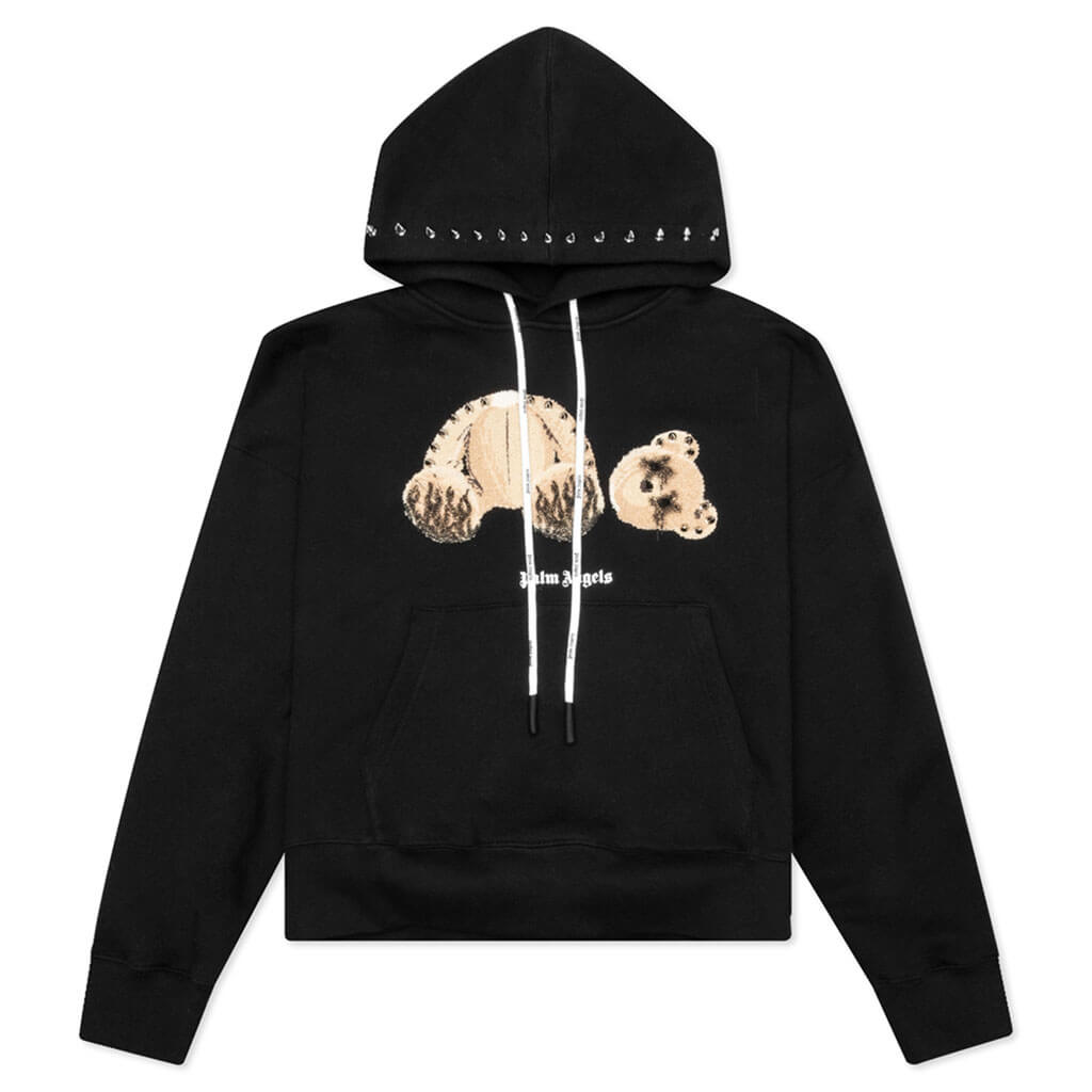 Palm Angels Teddy Bear Hooded Sweatshirt in Black for Men