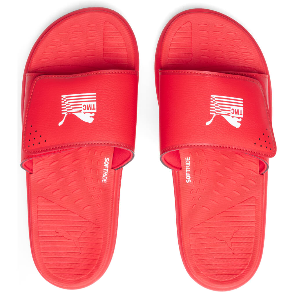 Puma x TMC SoftRide Slides High Risk Red/White - Main Image
