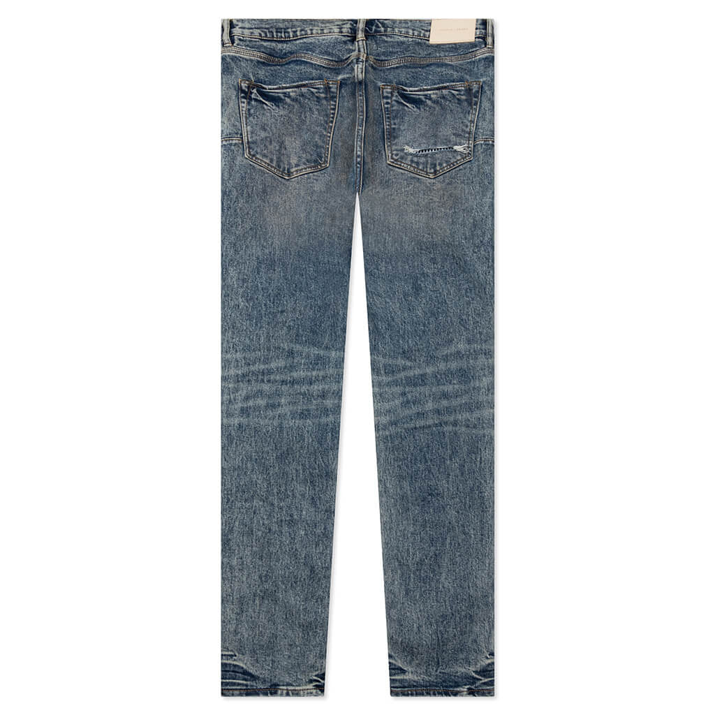 PX Indigo denim , quilted red patches